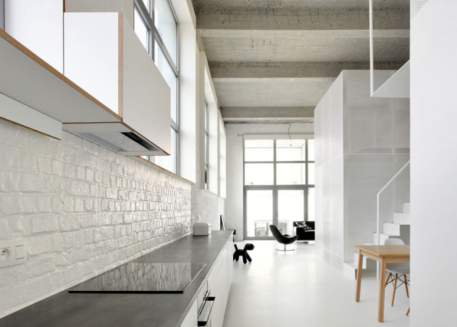 Podkrovní byt v Bruselu, ADN Architectures, zdroj: dezeen.com